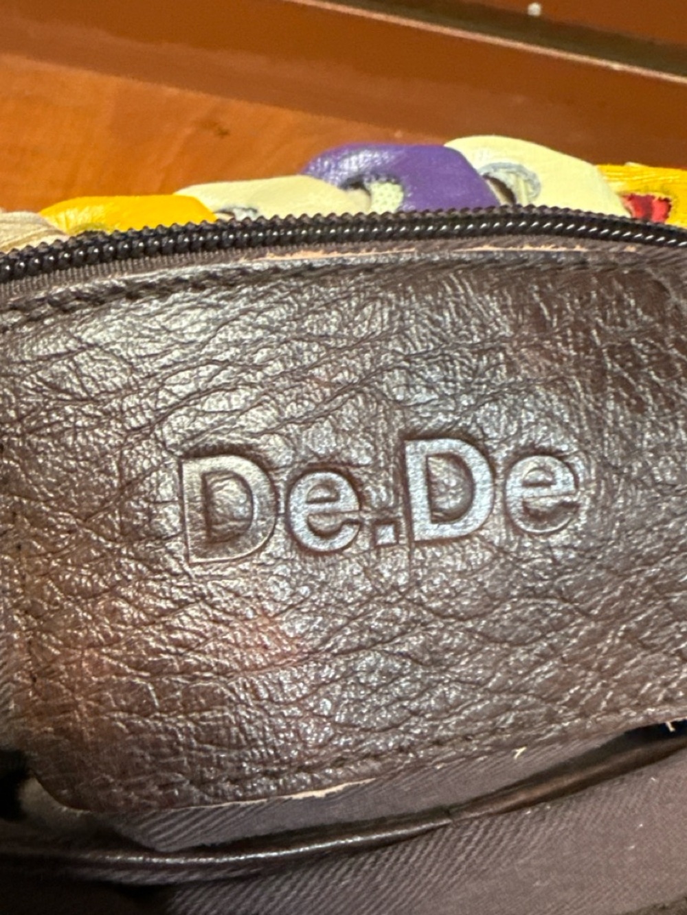 De. De Artisanal Colorful Multicolor Woven Leather Clutch - Picture 2 of 6